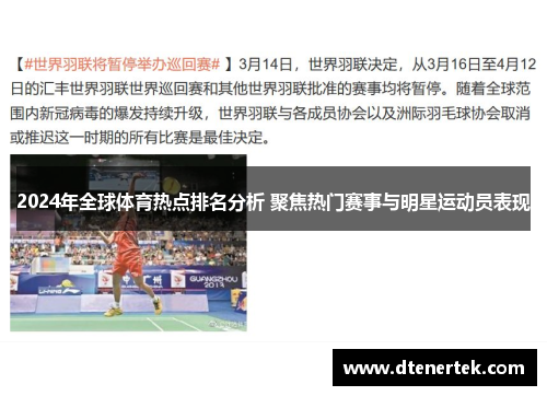 2024年全球体育热点排名分析 聚焦热门赛事与明星运动员表现